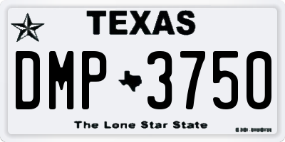 TX license plate DMP3750