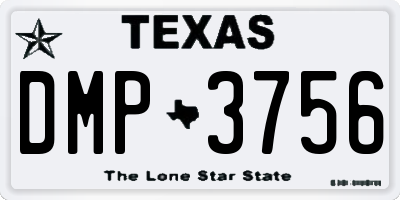 TX license plate DMP3756