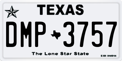 TX license plate DMP3757