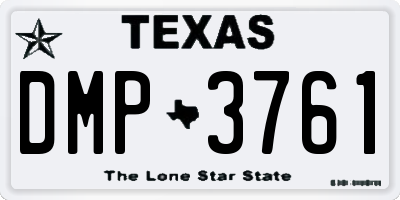 TX license plate DMP3761