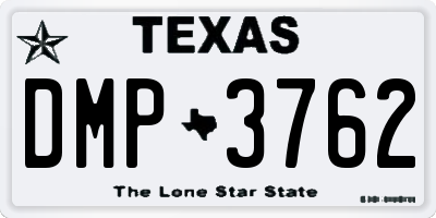 TX license plate DMP3762