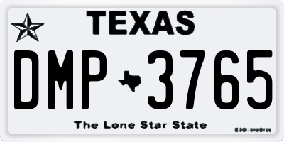 TX license plate DMP3765