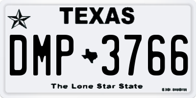 TX license plate DMP3766