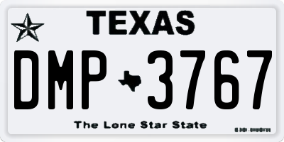 TX license plate DMP3767