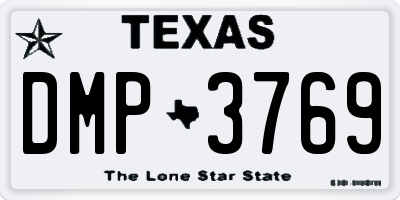 TX license plate DMP3769