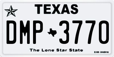 TX license plate DMP3770