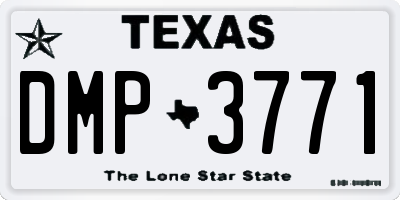 TX license plate DMP3771