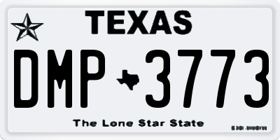 TX license plate DMP3773
