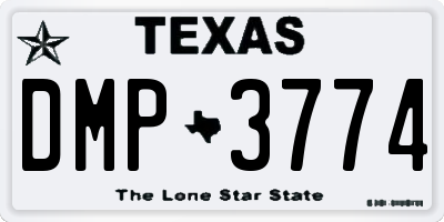 TX license plate DMP3774