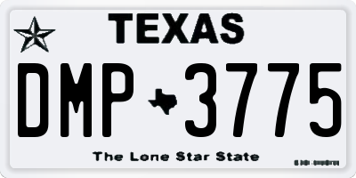 TX license plate DMP3775