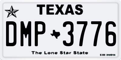 TX license plate DMP3776