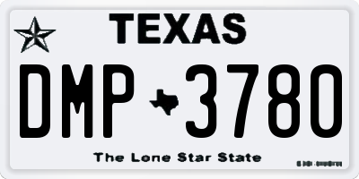 TX license plate DMP3780