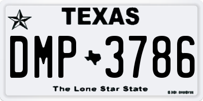 TX license plate DMP3786