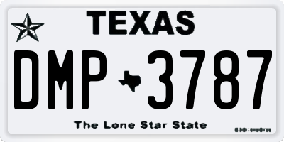 TX license plate DMP3787
