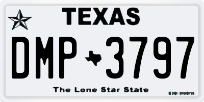 TX license plate DMP3797