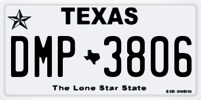 TX license plate DMP3806