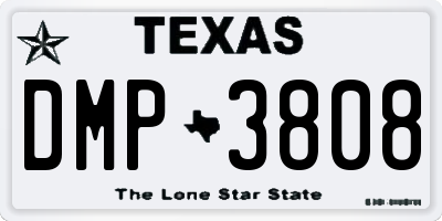 TX license plate DMP3808