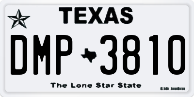 TX license plate DMP3810