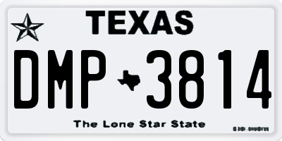 TX license plate DMP3814