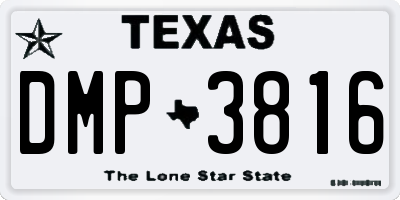 TX license plate DMP3816