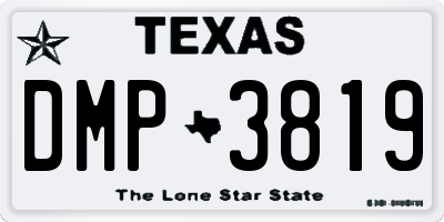 TX license plate DMP3819