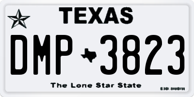 TX license plate DMP3823
