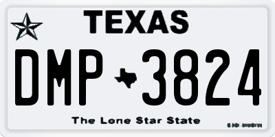 TX license plate DMP3824