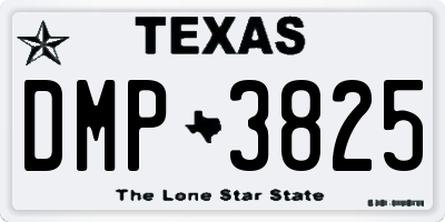 TX license plate DMP3825