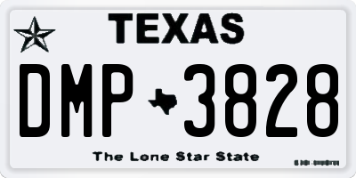 TX license plate DMP3828