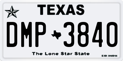 TX license plate DMP3840