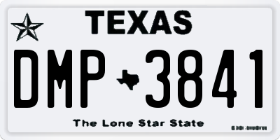 TX license plate DMP3841