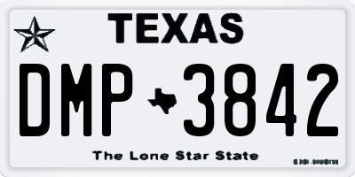 TX license plate DMP3842