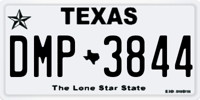 TX license plate DMP3844