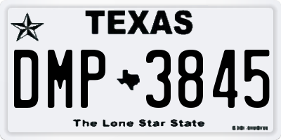 TX license plate DMP3845