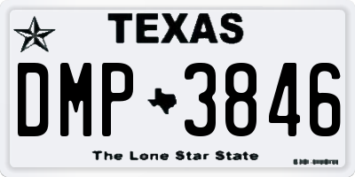 TX license plate DMP3846