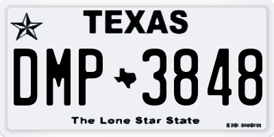 TX license plate DMP3848
