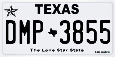 TX license plate DMP3855