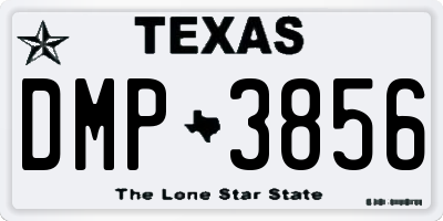 TX license plate DMP3856