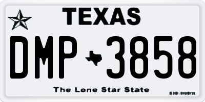 TX license plate DMP3858