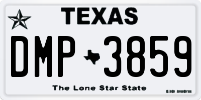 TX license plate DMP3859