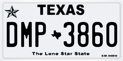 TX license plate DMP3860