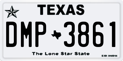 TX license plate DMP3861