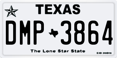 TX license plate DMP3864