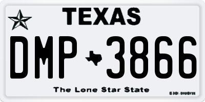 TX license plate DMP3866