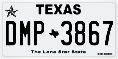 TX license plate DMP3867