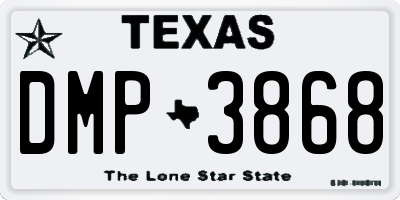 TX license plate DMP3868