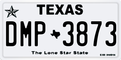 TX license plate DMP3873