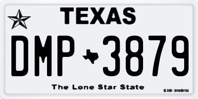 TX license plate DMP3879
