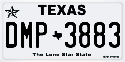 TX license plate DMP3883