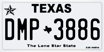 TX license plate DMP3886
